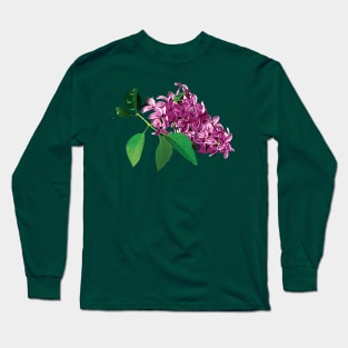 Lilacs - Small Cluster of Pink Lilacs Long Sleeve T-Shirt